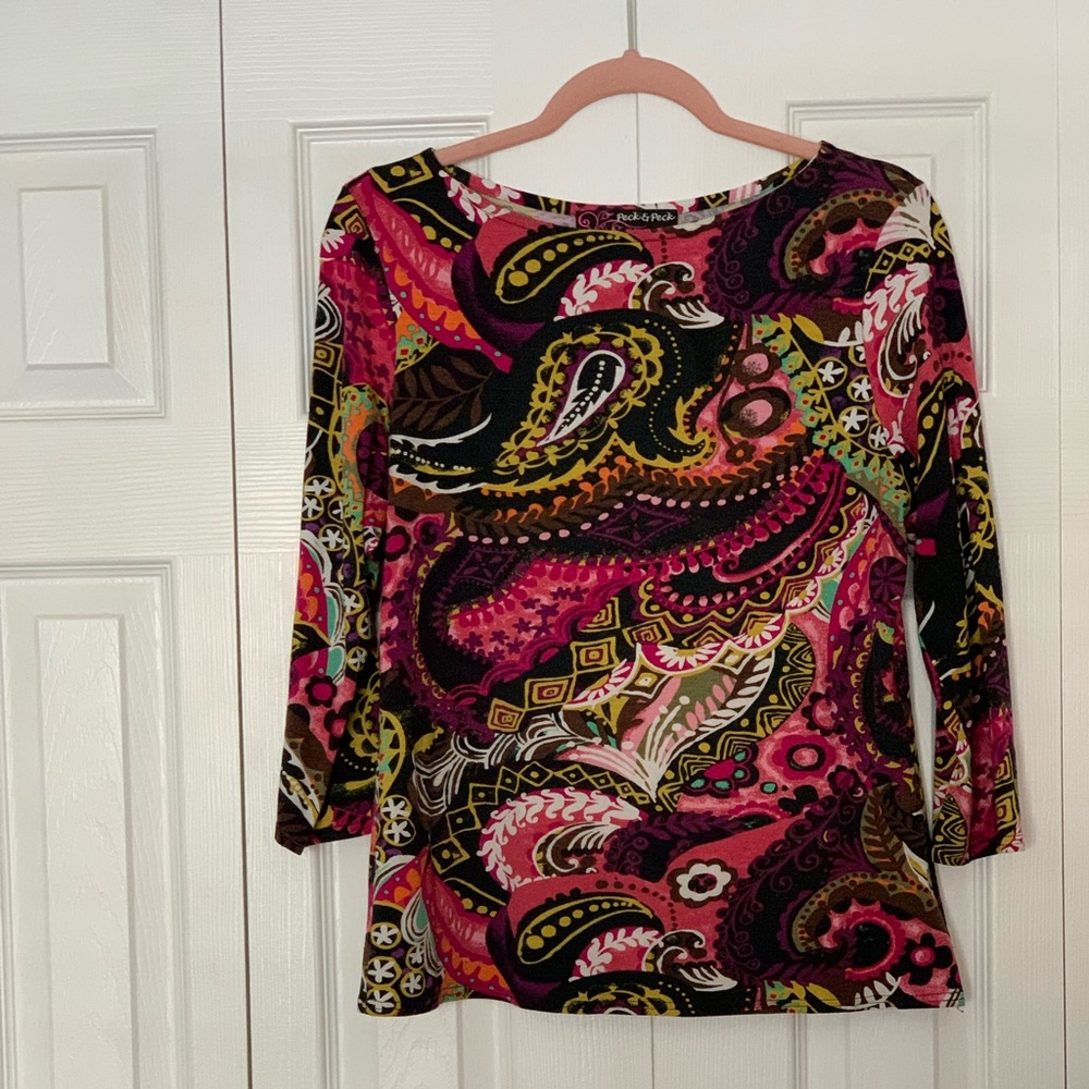 Peck & Peck L Multi-colored Women’s Top